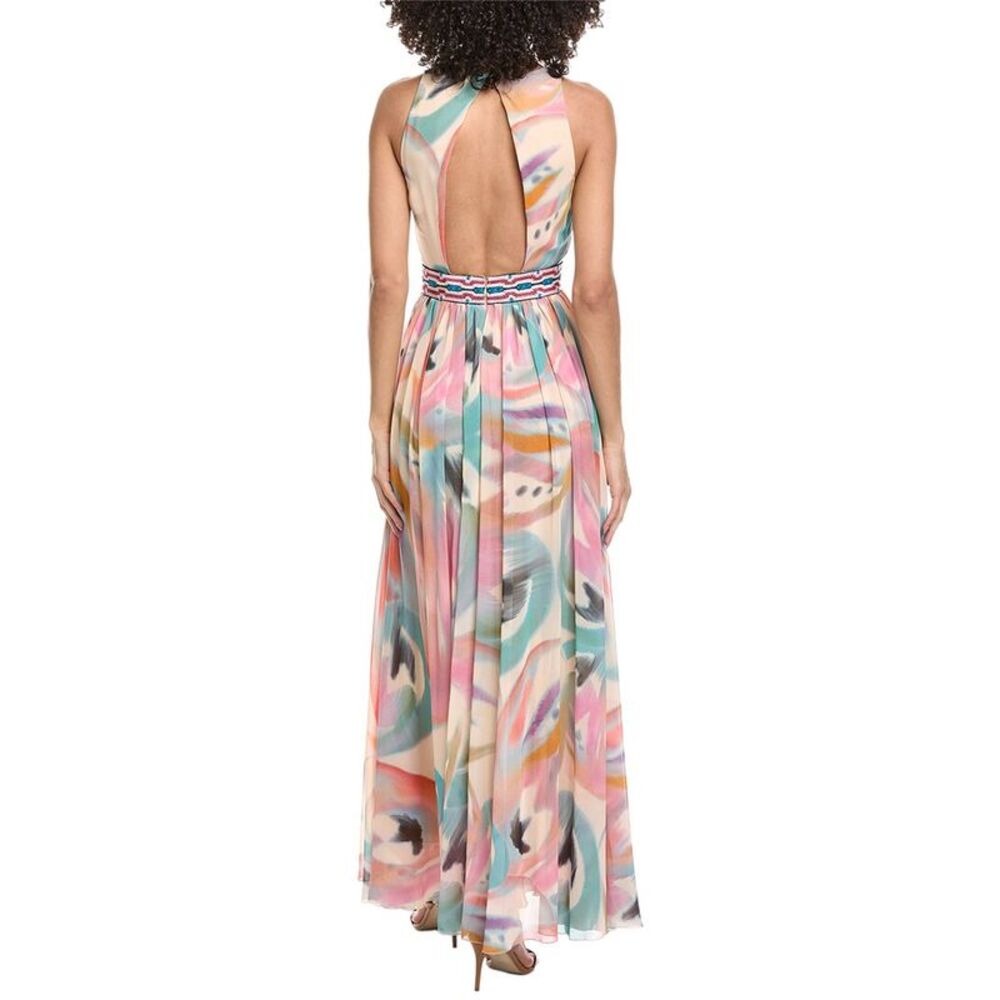 Etro Womens  Printed Silk-Blend Maxi Dress, Pink - Picture 2 of 3
